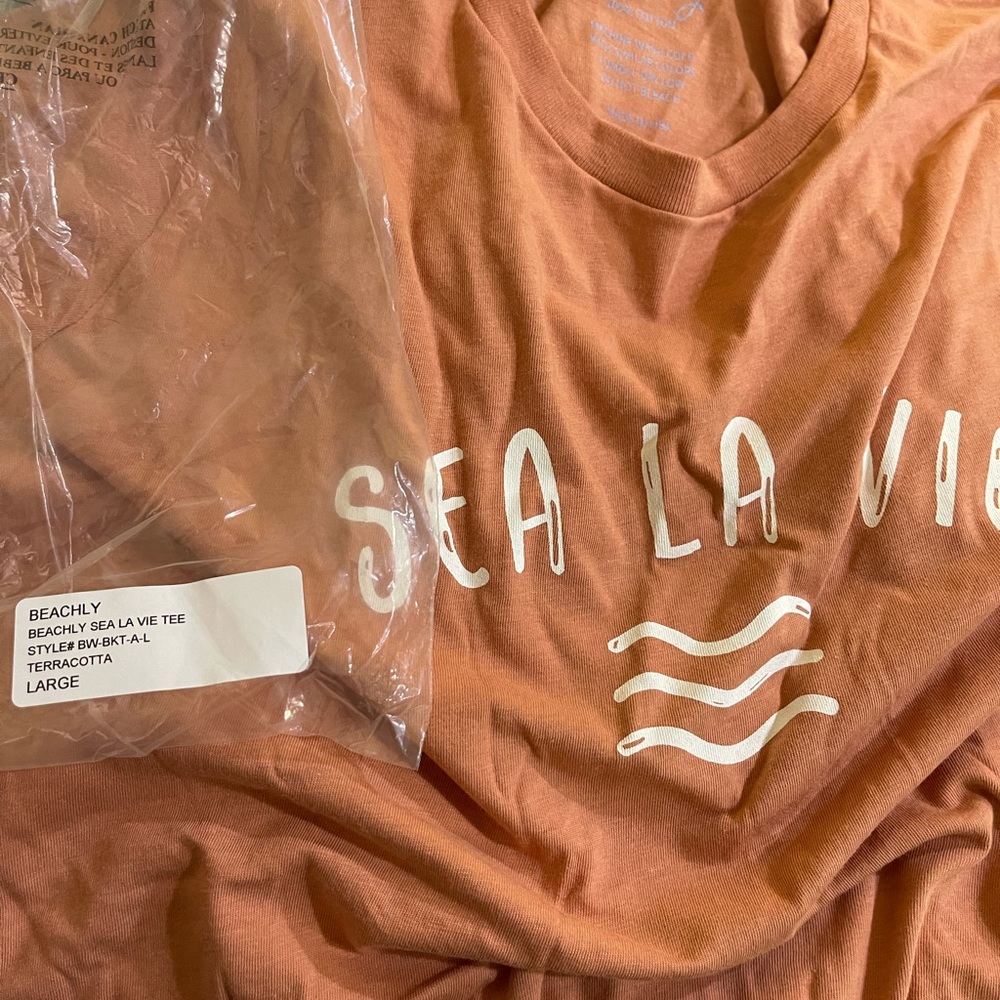 Beachly Sea La Vie Tee L Terracotta new